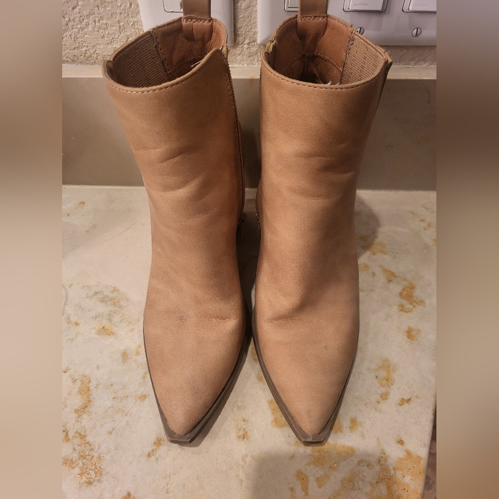 Tan ankle booties